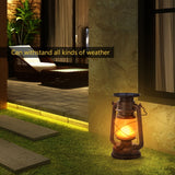 Set van 2 Solar Lantaarns – Vintage Dansende Vlam LED Lichten voor Tuin en Patio