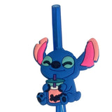 Stitch Herbruikbare Rietjes Set – 16 Kleurrijke Rietjes voor Feesten en Verjaardagen