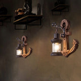Houten Anker LED-Wandlamp – Nautica