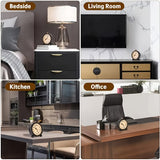 Retro Metalen Wekker met Stil Uurwerk – Klassiek Tafelformaat voor Slaapkamer of Bureau