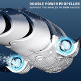1:18 schaal RC walvishaai met 360° rotatie, 180° flexibiliteit, LED licht opspattende, programmeerbare cruise control - USB oplaadbaar, ideaal voor jongeren' zomer speel en verjaardagscadeau