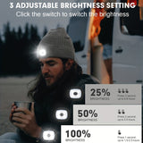 Unisex Beanie met LED Licht – Handige Verlichting voor Avondwandelingen