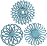 Set van 3 siliconen onderzetters: Hittebestendige warmte pads