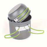 Opvouwbare Kookset van Aluminium Legering – Lichtgewicht en Duurzaam voor Kamperen, Hiking en Picknicken