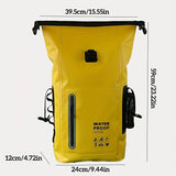Waterdichte 25L roll-top rugzak met meerdere vakken, stevige gespafdichting en mesh zijvak