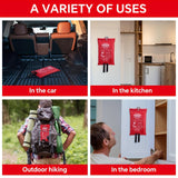 Nood Branddeken voor Huishoudens en Bedrijven – Vlamvertragend Branddeken voor Keuken, Kantoor en Auto