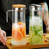 Glazen Waterkan met Deksel – Ideaal voor Sap, Bubble Tea en Verfrissende Zomerdranken