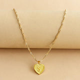 Gouden Initiaal Hart Hanger Ketting - Amara