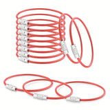 Stalen Kabel Keychains Set – Duurzame Sleutelhangers voor Reizen en Buitenactiviteiten