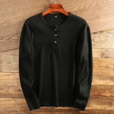 Henley Shirt - Wafelstructuur - Comfortabel