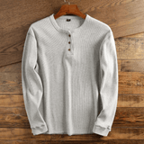 Henley Shirt - Wafelstructuur - Comfortabel