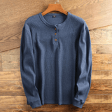 Henley Shirt - Wafelstructuur - Comfortabel