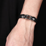Infinity-Armband | Leer-Knoop-Armband