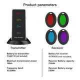 Sleutels Finder met 4 Ontvangers – LED Zaklamp & Draagbaar Ontwerp