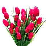 Set van 6 Bundels Kunst Tulpen – UV-bestendig en Realistisch voor Tuin- en Interieurdecoratie