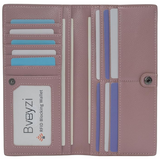 Ultra-dunne RFID-blokkerende leren kaartenportemonnee – Renée