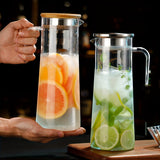 Glazen Waterkan met Deksel – Ideaal voor Sap, Bubble Tea en Verfrissende Zomerdranken
