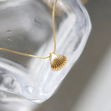 Gouden Jakobsmuschel-Bloemketting – Paars