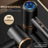 Professionele Föhn 2400W met koude en warme lucht - negatieve ionen - krachtige haardroger voor salonresultaten