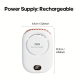 USB Oplaadbare Mini Nekventilator – Lichtgewicht met Verstelbare Snelheden