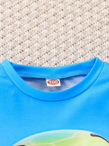 Turtle Print Zomer Set – Casual T-Shirt en Shorts voor Jongens