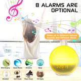 Halo Light Digitale Wekker – Zonsopgang Wecker met USB Voeding en Dubbelen Alarmfunctie