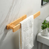 Moderne Houten Handdoekhouder – Elegante Wandmontage zonder Gereedschap