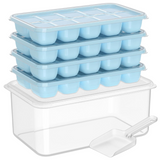 Stapelhbare siliconen ijsblokjesvormen met opbergdoos