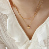 Gouden Jakobsmuschel-Bloemketting – Paars