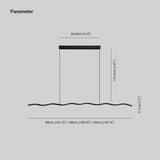 LED-Pendelleuchte met modern golvende lijnontwerp – WaveGlow