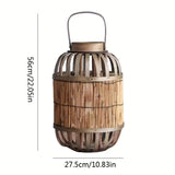 Rustieke Houten Windlantaarn – Authentieke Sfeermaker voor Tuin, Terras of Interieur