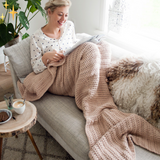 Warme Gebreide Zeemeermin Deken – MermaidDreams