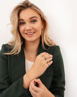 Ronde Edelsteen-Geboortesteen-Armband