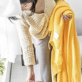 Scandinavische Gebreide Wolldecke - Aurora