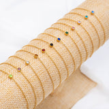 Ronde Edelsteen-Geboortesteen-Armband