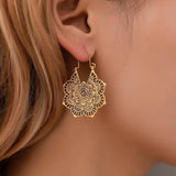 Gouden/Zilveren Lotus-Mandala-Oorbellen – Isolde
