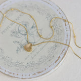 Gouden Jakobsmuschel-Bloemketting – Paars
