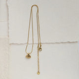 Gouden Jakobsmuschel-Bloemketting – Paars