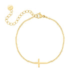 Gouden en zilveren kruisarmband