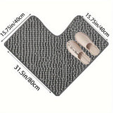 Luxueuze L-vormige Antislip Hoekdouchemat - Evelyn