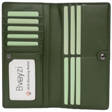 Ultra-dunne RFID-blokkerende leren kaartenportemonnee – Renée