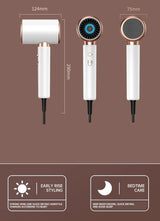 Professionele Föhn 2400W met koude en warme lucht - negatieve ionen - krachtige haardroger voor salonresultaten