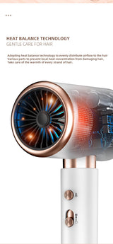 Professionele Föhn 2400W met koude en warme lucht - negatieve ionen - krachtige haardroger voor salonresultaten
