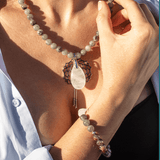 Labradoriet, Jade en Amethyst Mala – Seraphine