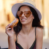 Hartvormige Transparante Zonnebril Zonder Rand - Cora, Zomer 2025 Editie