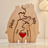Houten Berenfamilie Decor | Personaliseerbaar & Uniek