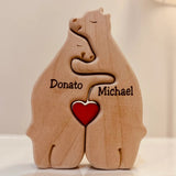 Houten Berenfamilie Decor | Personaliseerbaar & Uniek
