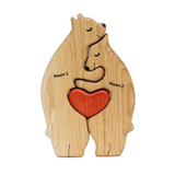 Houten Berenfamilie Decor | Personaliseerbaar & Uniek
