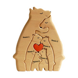 Houten Berenfamilie Decor | Personaliseerbaar & Uniek