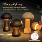 Houten Paddenstoel LED Nachtlamp - GlowShroom